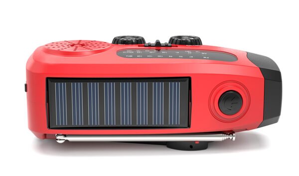 Nödradio med vev, solceller, larm & powerbank - Bild 7